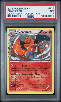 2016 POKEMON XY GENERATIONS RADIANT COLLECTION #RC5 CHARIZARD PSA 7 - Image 1