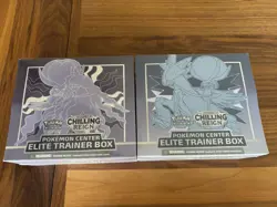 Pokemon Center Exclusive Chilling Reign : Elite Trainer Box ETB Set of 2 SEALED - Image 1
