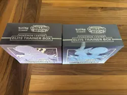 Pokemon Center Exclusive Chilling Reign : Elite Trainer Box ETB Set of 2 SEALED - Image 2