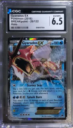 2016 Gyrados EX Pokemon Breakpoint 26/122 Holo CGC 6.5 Excellen/ Near Mint Plus - Image 1