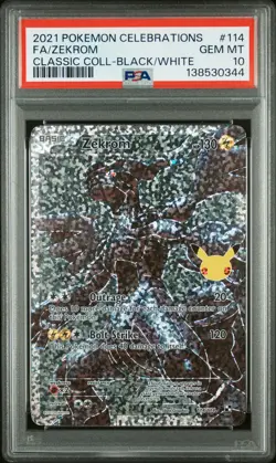 2021 POKEMON CELEBRATIONS CLASSIC COLLECTION #114 FULL ART/ZEKROM PSA 10 - Image 1