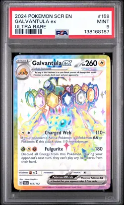 2024 POKEMON SCR EN-STELLAR CROWN ULTRA RARE #159 GALVANTULA EX PSA 9 - Image 1
