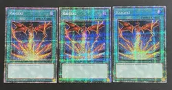 2025 YUGIOH MP25 1ST ED STARLIGHT RAIGEKI ALT ART X3 NM SET - Image 1