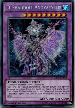 Yugioh El Shaddoll Anoyatyllis CROS-EN044 1st Edition Secret Rare NM - Image 1