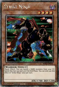 Yugioh! Strike Ninja - RA03-EN131 - Platinum Secret Rare - 1st Edition Near Mint - Image 1