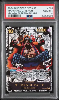2024 ONE PIECE JAPANESE OP09-MANGA ALT ART #093 MARSHALL D. TEACH PSA 10 - Image 1