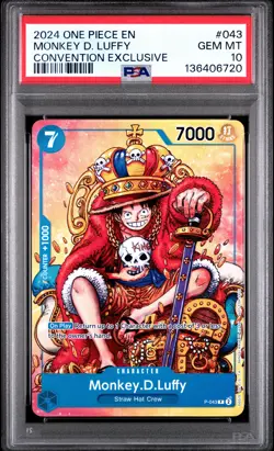 2024 ONE PIECE PROMOS CONVENTION EXCLUSIVE #043 MONKEY D. LUFFY PSA 10 - Image 1