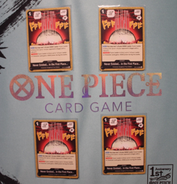 One Piece TCG Never Existed... OP13-098 x4 Carrying On His Will Playset - Image 1