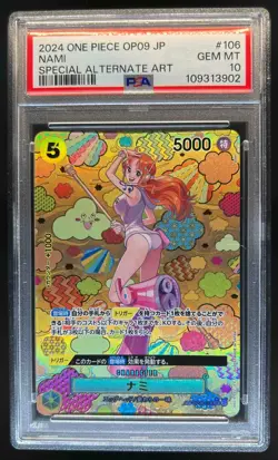 2024 One Piece Japanese Nami Special Alternate Art Rare #106 PSA 10 Gem Mint - Image 1