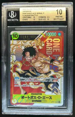 2022-24 One Piece Japanese Portgas D. Ace Serial P Flagship Battle #119 BGS 10 - Image 1