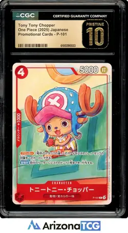 One Piece 2025 Tony Tony Chopper P-101 Japanese Promo BLACK LABEL CGC 10 - Image 1