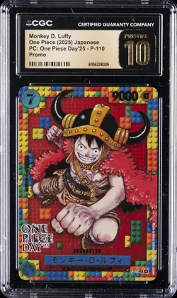 2025 ONE PIECE JPN PC ONE PIECE DAY 25 PROMO MONKEY D. LUFFY CGC 10 PRISTINE - Image 1