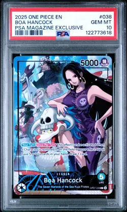 2025 ONE PIECE PROMOS PSA MAGAZINE EXCLUSIVE #038 BOA HANCOCK PSA 10 - Image 1