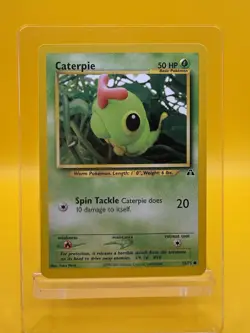 Caterpie 53/75 Neo Discovery Pokemon Card 2001 LP/EX - Image 1