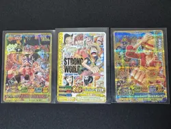 2009 2012 Onepy BB Match IC Japan Bandai Monkey D Luffy Promo 3-Card Set - Image 1