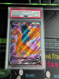 Charizard v SWSH050 Champions Path ETB Promo Card PSA 10 - Image 2