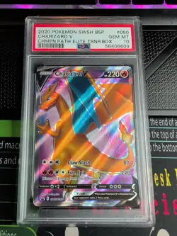Charizard v SWSH050 Champions Path ETB Promo Card PSA 10 - Image 4