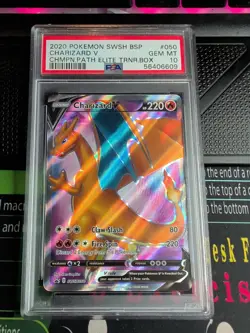 Charizard v SWSH050 Champions Path ETB Promo Card PSA 10 - Image 5
