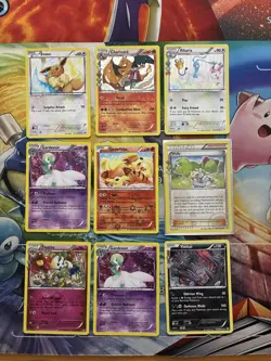 Pokemon Card Lot Holo RC Cards Charizard Eevee Sylveon Growlithe Fire - Image 1