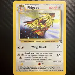 Pidgeot 14/130 Holo Rare Base Set 2 MP Pokemon Card NEAR MINT - Image 1