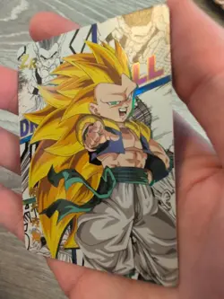 SS3 Super Saiyan 3 Gotenks Dragon Ball Z Thick Textured Holo Foil ZR Card Buu - Image 5