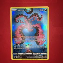 Galarian Moltres SWSH284 Holo Black Star Crown Zenith Promo Pokemon Card In EX+ - Image 1