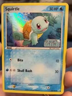 Pokemon TCG Squirtle Stamped Holo Card 63/100 EX Crystal Guardians - Image 2