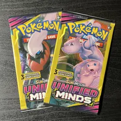 Pokemon Card - Unified Minds - Sun & Moon - 3 Card Mini Booster Pack New - Image 4