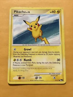 Pokemon TCG Pikachu LV 18 15/17 Pop Series 9 Common Non Holo Vintage Card HP - Image 1