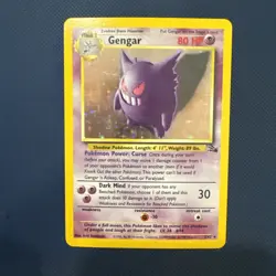 Pokemon TCG Gengar Fossil Holo Card 5/62 Unlimited Rare Love condition - Image 1