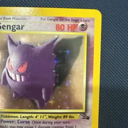Pokemon TCG Gengar Fossil Holo Card 5/62 Unlimited Rare Love condition - Image 3