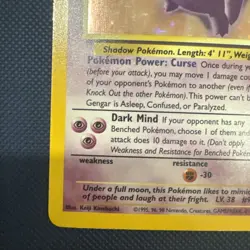 Pokemon TCG Gengar Fossil Holo Card 5/62 Unlimited Rare Love condition - Image 5