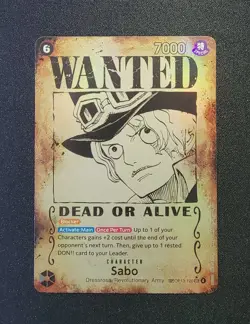 Sabo OP13-120 SP Wanted Poster Art One Piece Card English Pack Fresh - Image 2