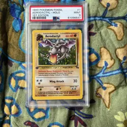 PSA 9 Aerodactyl 1/62 1st Edition Fossil Holo Pokemon Card - Image 2