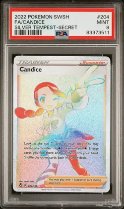 Candice - PSA 9 - 204/195 - Silver Tempest - Graded Pokemon Card - Image 1