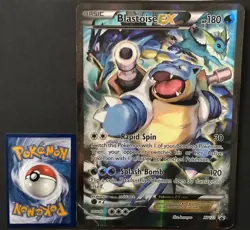 Blastoise EX XY122 XY JUMBO Pokemon Card Oversized PROMO HOLO Generations PLAYED - Image 1