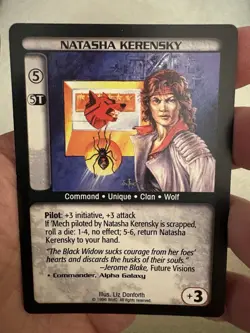Battletech CCG TCG Card Game Rare Limited Ed Natasha Kerensky PWE TRACKING - Image 1