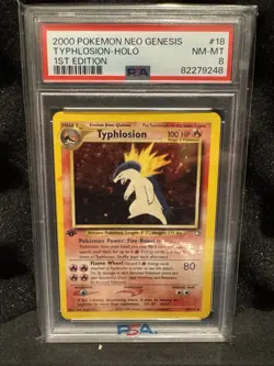 Typhlosion 1st Edition Holographic Card 18/111 Psa 8 - Image 1