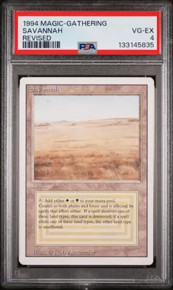 1994 MAGIC: THE GATHERING REVISED SAVANNAH PSA 4 - Image 1