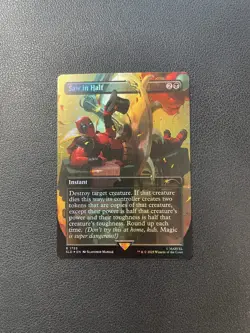 2025 Magic The Gathering SLD Deadpool Foil Saw In Half BJST - Image 1