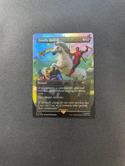 2025 Magic The Gathering SLD Deadpool Foil Deadly Rolick Act Secret BJST - Image 1