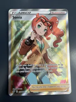Pokemon TCG Sonia Full Art Holo Ultra Rare Card 192/192 Rebel Clash NM - Image 1