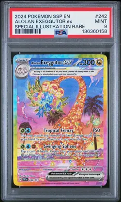 2024 POKEMON SSP EN-SURGING SPARKS #242 ALOLAN EXEGGUTOR EX PSA 9 - Image 1