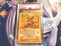 Pokemon 1st Edition Raichu Fossil 29/62 PSA 8 - Image 1