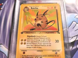 Pokemon 1st Edition Raichu Fossil 29/62 PSA 8 - Image 3