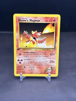 Pokemon 1st Edition Gym Heroes Blaine's Magmar 37/132 NS1 - Image 1