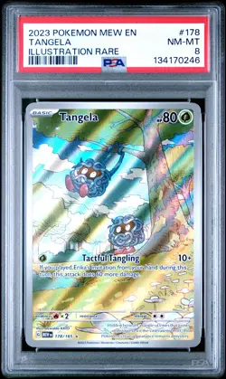 2023 POKEMON MEW EN-151 ILLUSTRATION RARE #178 TANGELA PSA 8 - Image 1
