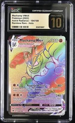 Machamp VMAX Rainbow Rare Holo CGC 10 PRISTINE Pokemon Astral Radiance 194/189 - Image 1