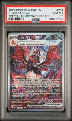2024 POKEMON PAF EN-PALDEAN FATES SPECIAL ILLUSTRATION RARE CHARIZARD EX PSA 10 - Image 1