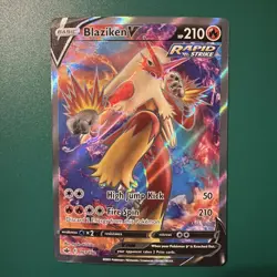 Pokemon TCG Blaziken V (Full Art) Ultra Rare SWSH06: Chilling Reign 161/198 - Image 1